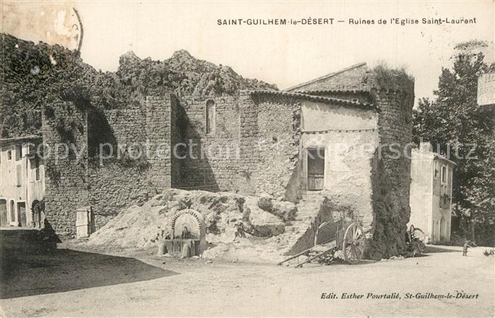 Saint-Guilhem-le-Desert Ruines de l’Eglise Saint Laurent
