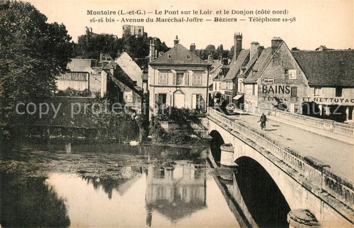 Montoire-sur-le-Loir Pont sur le Loir et le Donjon Avenue du