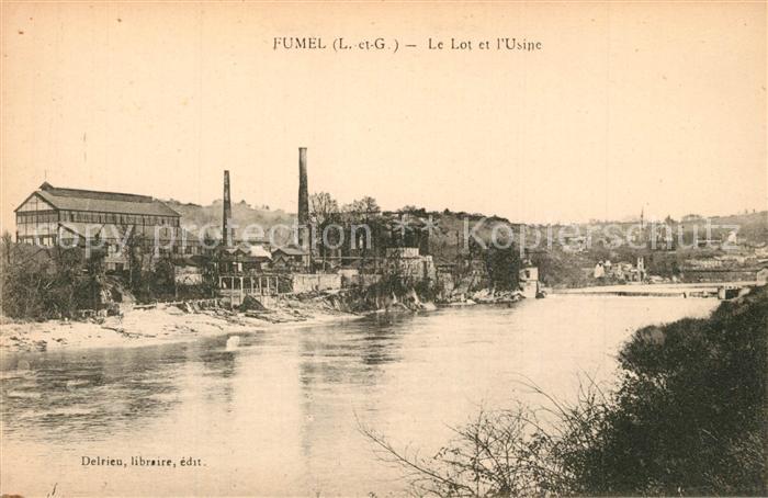 Fumel Bords du Lot vue sur l'usine