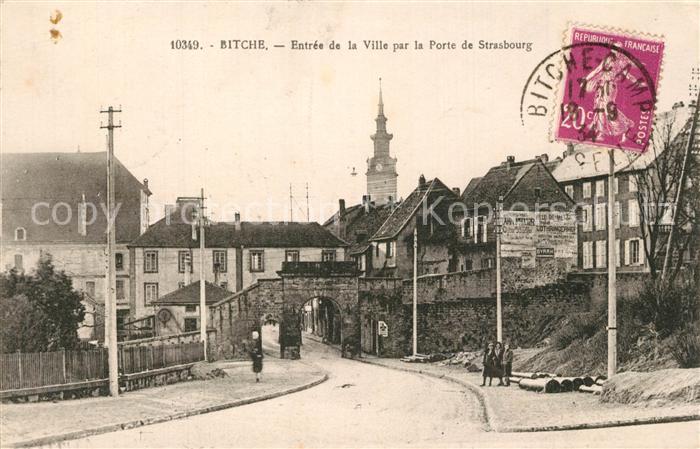 Bitche Moselle Entrée de la Ville par la Porte de Stra