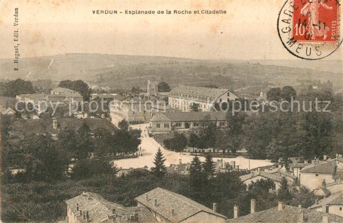 Verdun Meuse Esplanade de la Roche et Citadelle