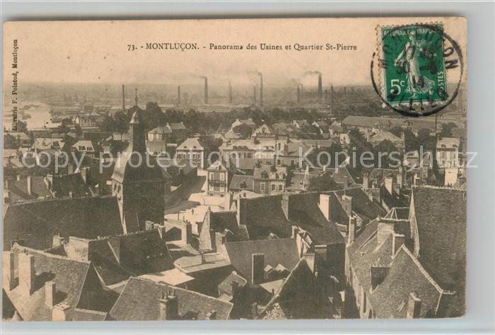Montlucon Panorama des Usines et Quartier Saint Pierre