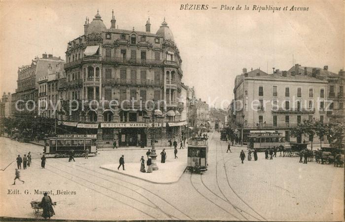 Beziers Place de la Republique Avenue
