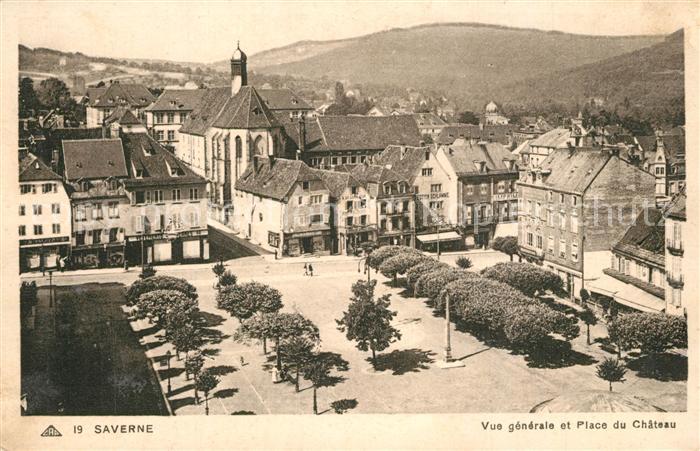 Saverne Bas Rhin Alsace Panorama Place du Chateau