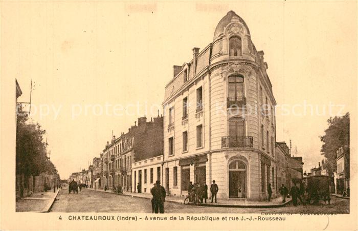 Chateauroux Indre Avenue de la Republique Rue Rousseau