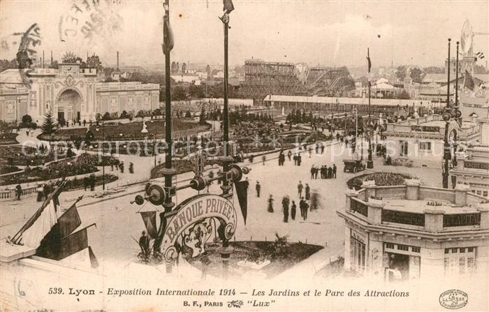 Lyon France Exposition Internationale Les Jardins P