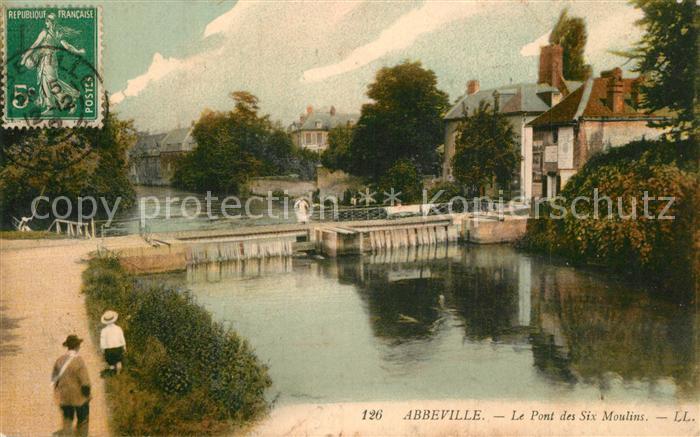 Abbeville 80 Somme Pont des Six Moulins