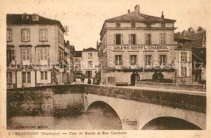 Brantome Pont de Barris Rue Gambetta