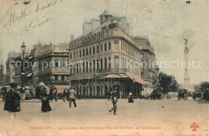 Bordeaux Colonne des Girondins Place de la Comedie