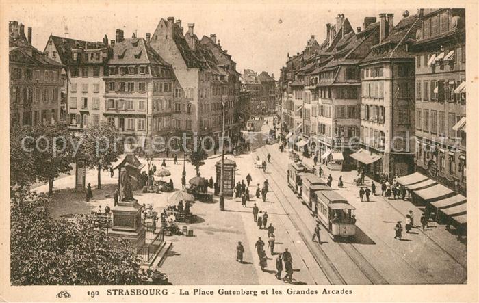 Strasbourg Alsace La Place Gutenberg Grandes Arcades