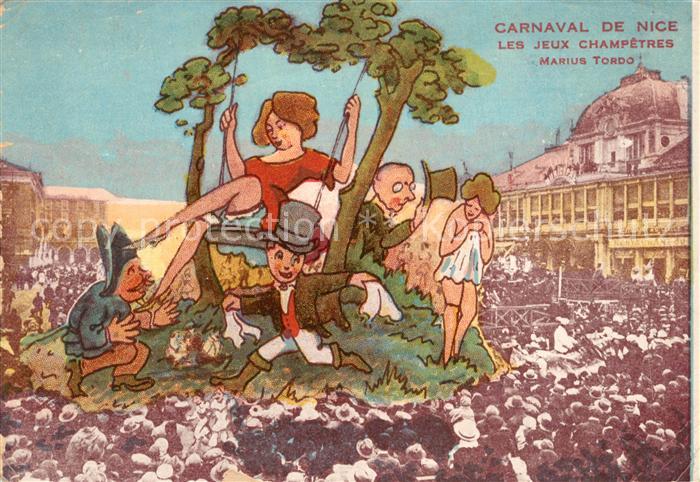 Nice Alpes Maritimes Carnaval les jeux champetres Karikatur