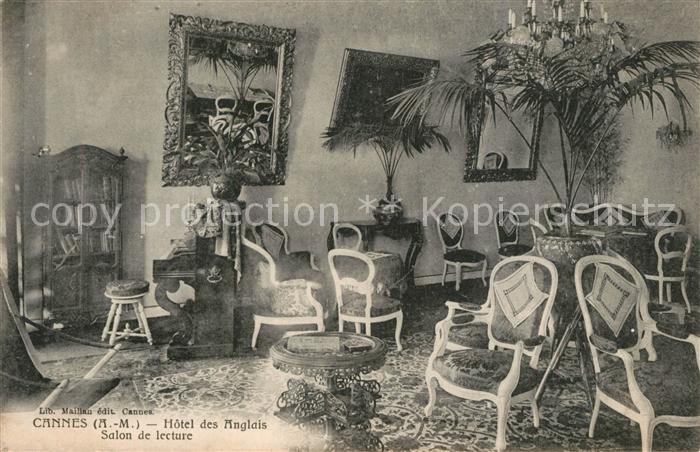Cannes Alpes-Maritimes Hotel des Anglais Salon de Lecture