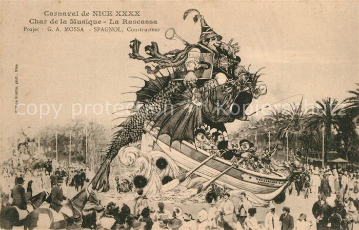 Nice Alpes Maritimes Carneval Char de la Musique La Rascassa
