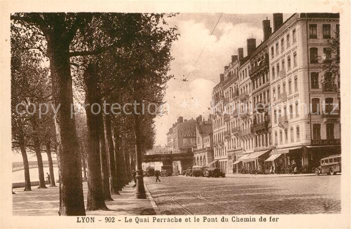 Lyon France Quai Perrache Pont du Chemin de Fer