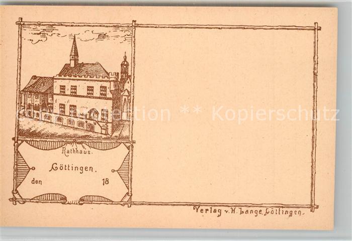 Goettingen Niedersachsen Rathaus 1872