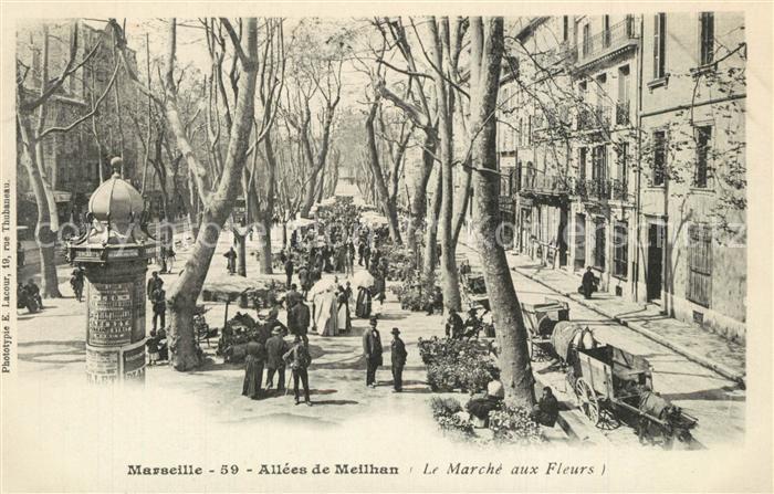 Marseille Bouches-du-Rhone Allées de Meilhan Marché aux Fleurs