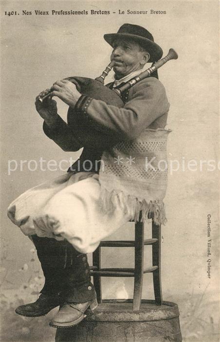 Bretagne Region Sonneur Breton Collection Nos vieux Professionnels Bretons