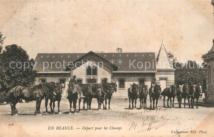 Beville-le-Comte Départ pour les champs