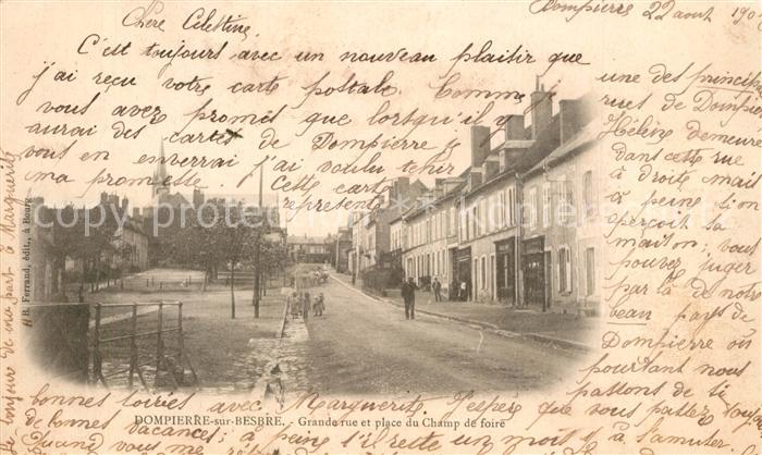 Dompierre-sur-Besbre Grande Rue et Place du Champ de foire