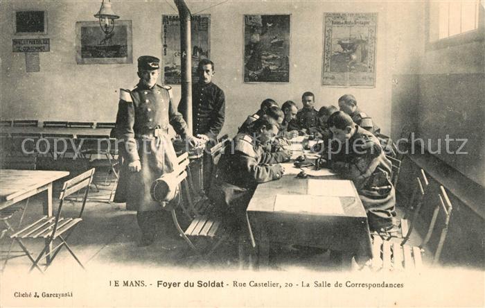 Le Mans Sarthe Foyer du Soldat Salle de Correspondances