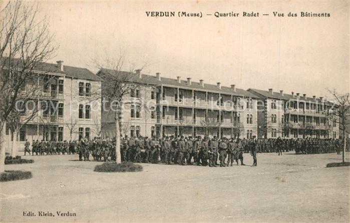 Verdun Meuse Quartier Radet vue des bâtiments des soldats militaire
