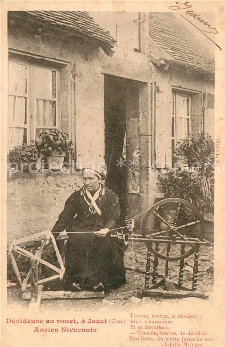 Jouet-sur-l Aubois Dévideuse au rouet Spinnrad
