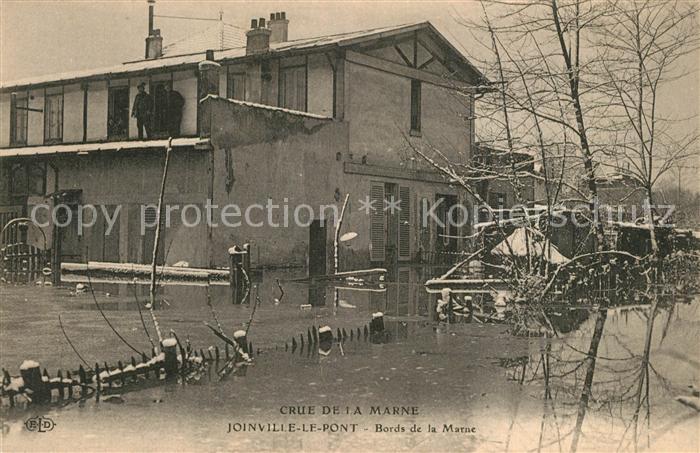 Joinville-le-Pont Bords de la Marne Crue de la Marne Catastrophe