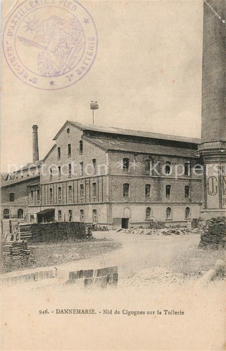 Dannemarie Haut-Rhin Nid de Cigognes sur la Tuilerie