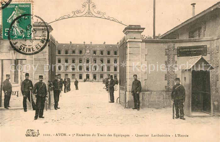 Avon Seine-et-Marne 5e Escadron du Train des Equipages Entrée du Quartier Laribo