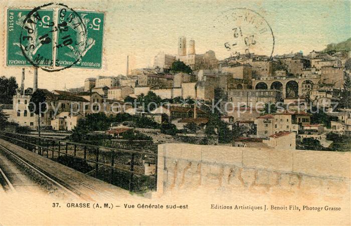 Grasse Alpes Maritimes Vue Generale sud est