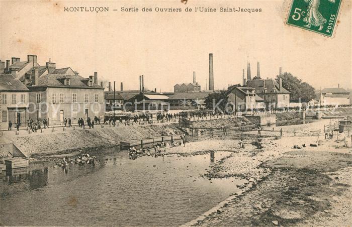 Montlucon Sortie des Ouvriers de l'Usine Saint Jacques