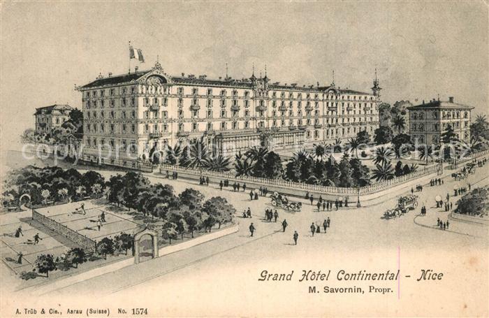 Nice Alpes Maritimes Grand Hôtel Continental Illustration