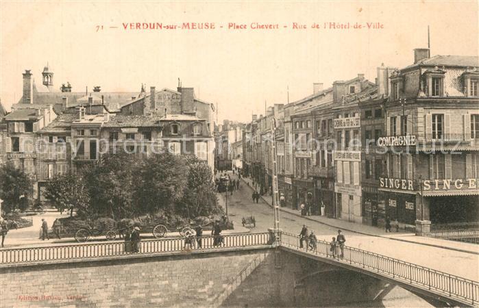 Verdun Meuse Place Chevert Rue de l Hôtel de Ville