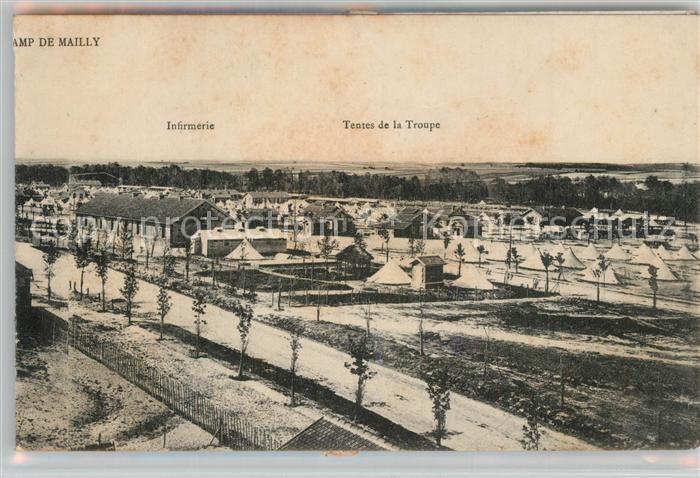 Camp de Mailly Vue Generale du camp Infirmerie Tentes de la Troupe Arsenal