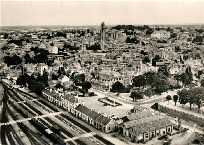 Bressuire Quartier de la gare vue aérienne