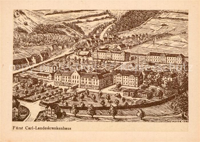 Sigmaringen Fuerst Carl Landeskrankenhaus aus der Vogelperspektive Paul Mayer Ku