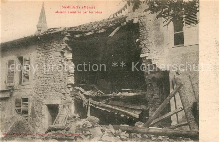Sampigny Maison eventree par les obus
