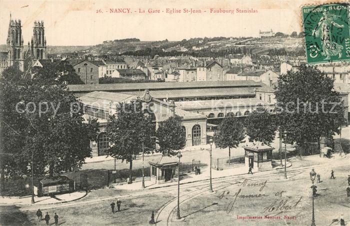 Nancy Lothringen La Gare Eglise St Jean Faubourg Stanislas
