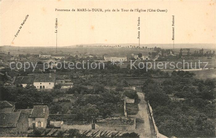 Mars-la-Tour Panorama pris de la Tour de l'Eglise