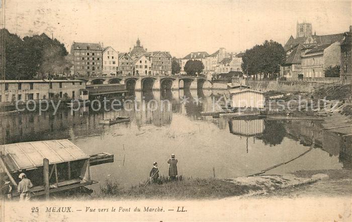Meaux Seine et Marne Vue vers le Pont du Marche