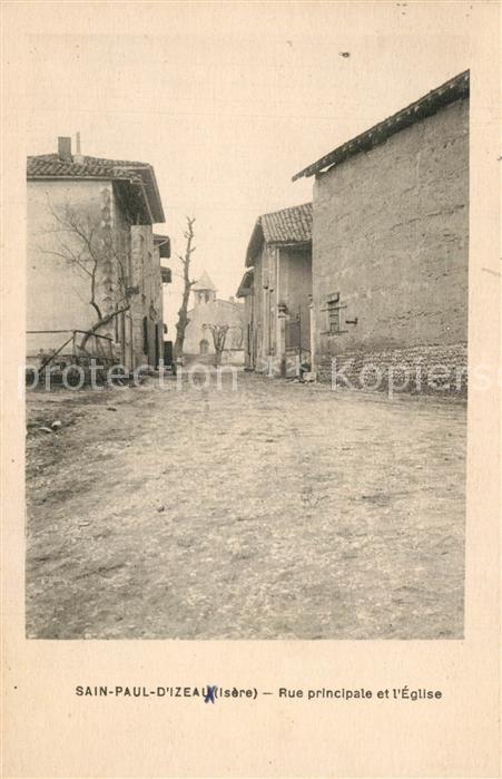 Saint-Paul-d Izeaux Rue principale et l'Eglise