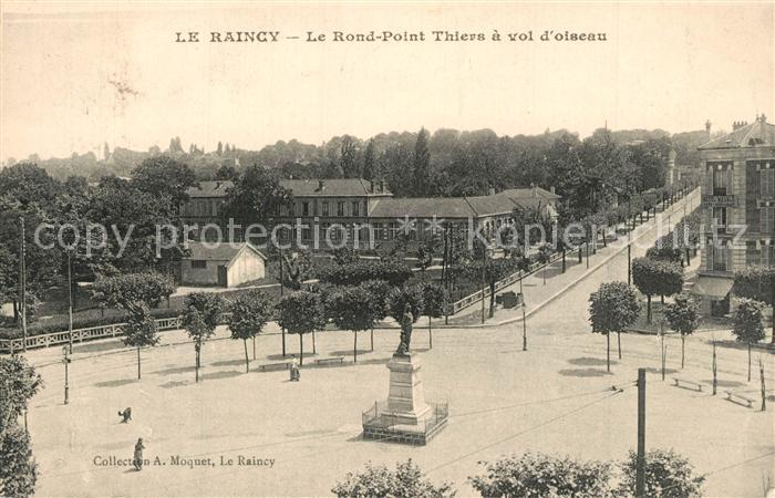 Le Raincy Le Rond Point Thiers a vol d_oiseau