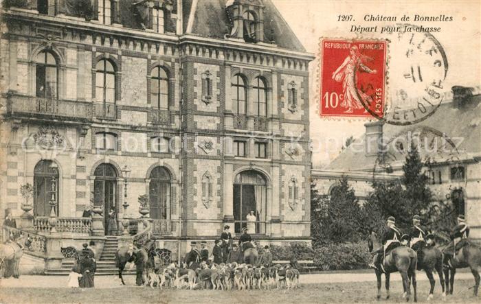 Bonnelles Chateau de Bonnelles Depart pour la chasse