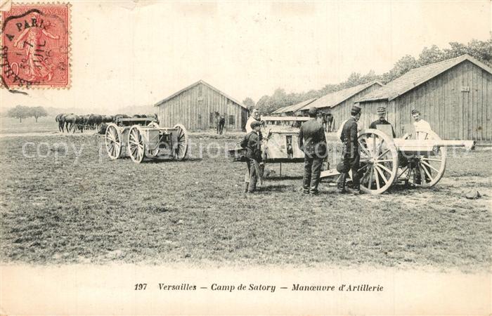 Versailles Yvelines Camp de Satory Manoeuvre d Artillerie