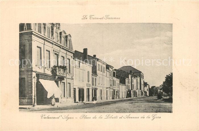 Agen Lot et Garonne Place de la Liberte et Avenue de la Gare