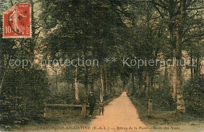 Champrond-en-Gatine Entree de la Foret Route des Vaux