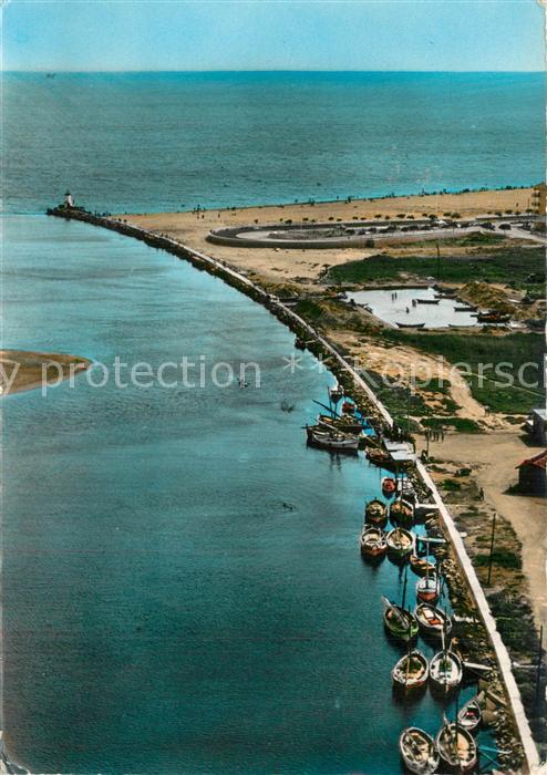 Valras-Plage Vue aerienne La Digue et l'Embouchure de l'Orb