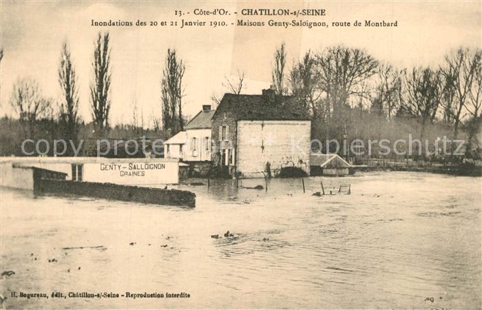 Chatillon-sur-Seine Inondations Maisons Genty Saloignon