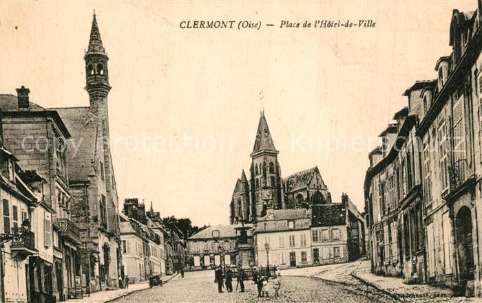 Clermont Oise Place de Hotel de Ville
