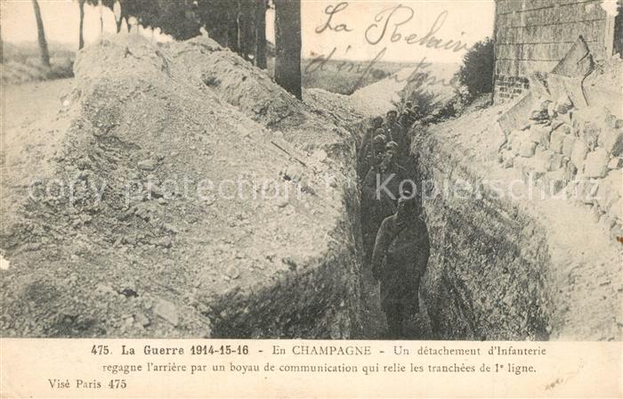 Champagne Region Guerre 1914-1916 detachement d`Infanter